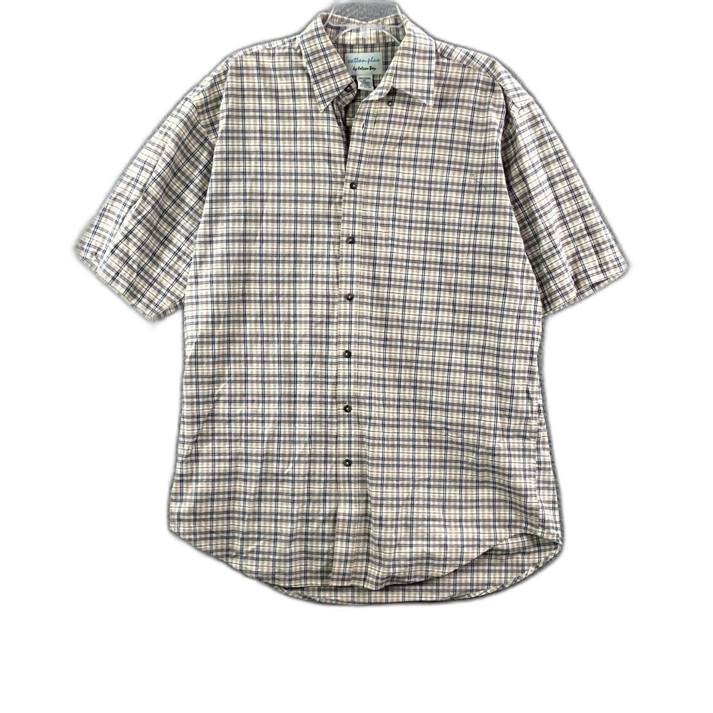 Cotton Plus By Falcon Bay Flannel Shirt Mens Large Tall Plaid Long Sleeve Grunge